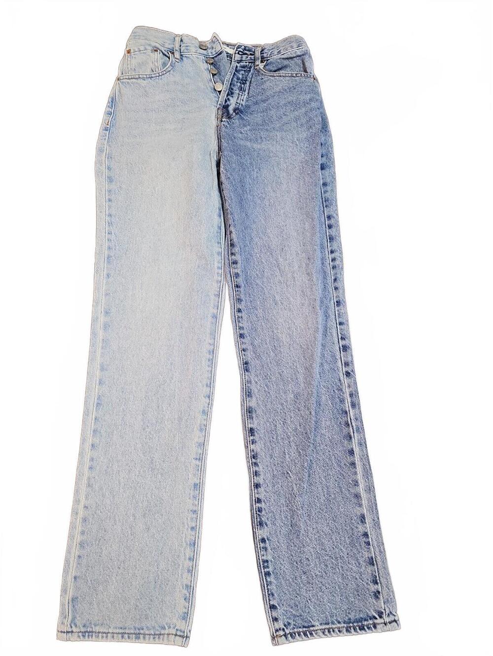 PacSun Two-Tone Split Leg Dad Jeans Size 24